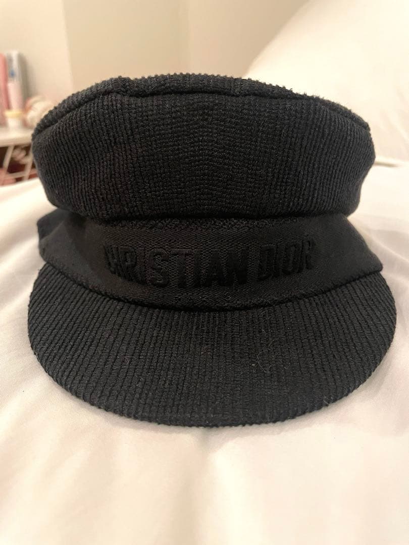 Christian Dior ブラック ワークキャップ 57cm
