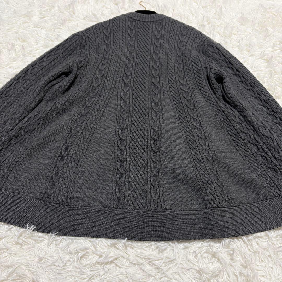 【美品】ソーノ 2024AW サークルフレアケーブルニットカーディガン ケーブル