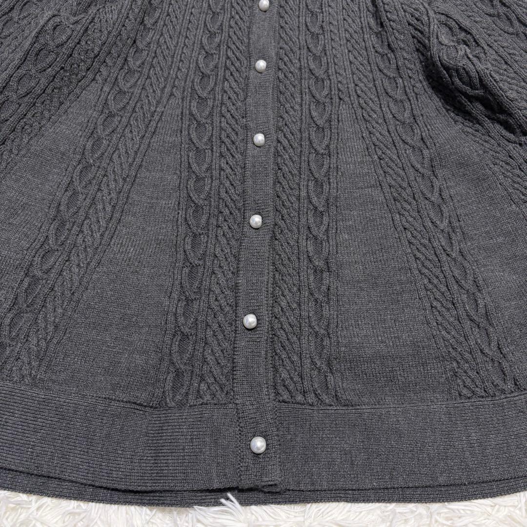 【美品】ソーノ 2024AW サークルフレアケーブルニットカーディガン ケーブル