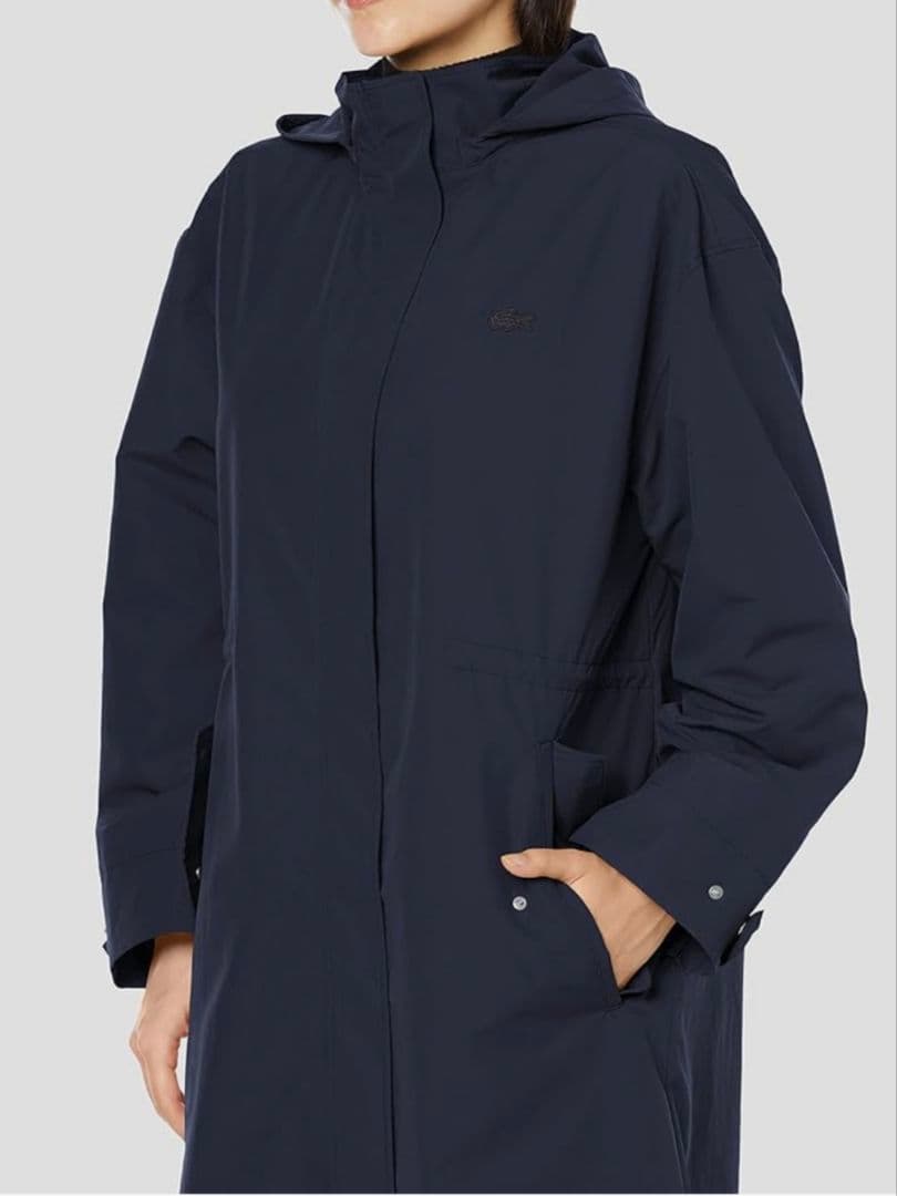 未使用ラコステLACOSTE 2WAY撥水ナイロン タイプライターオーバーコート