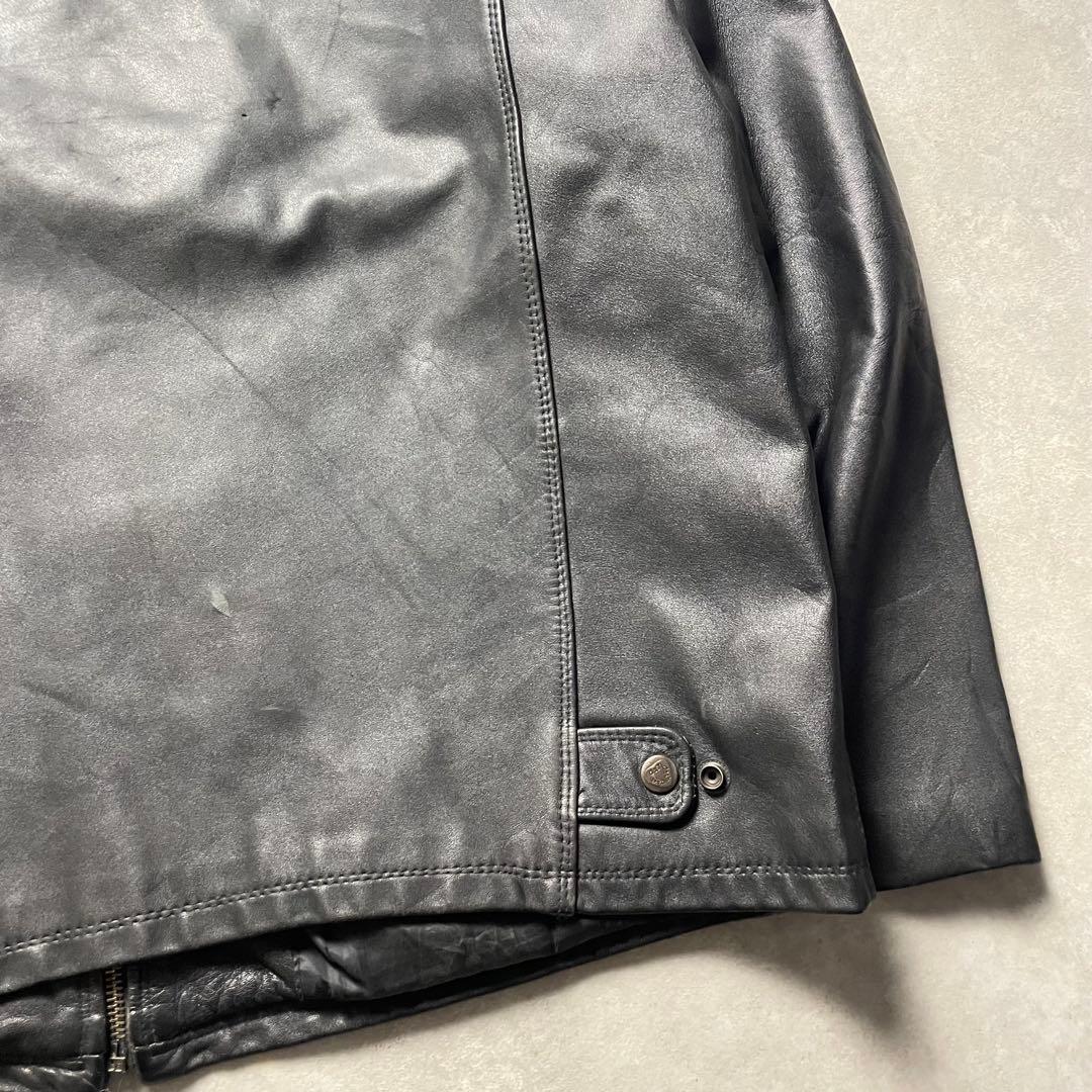 Shotavintageシングルライダースブラック黒スポーツジャケット革ジ