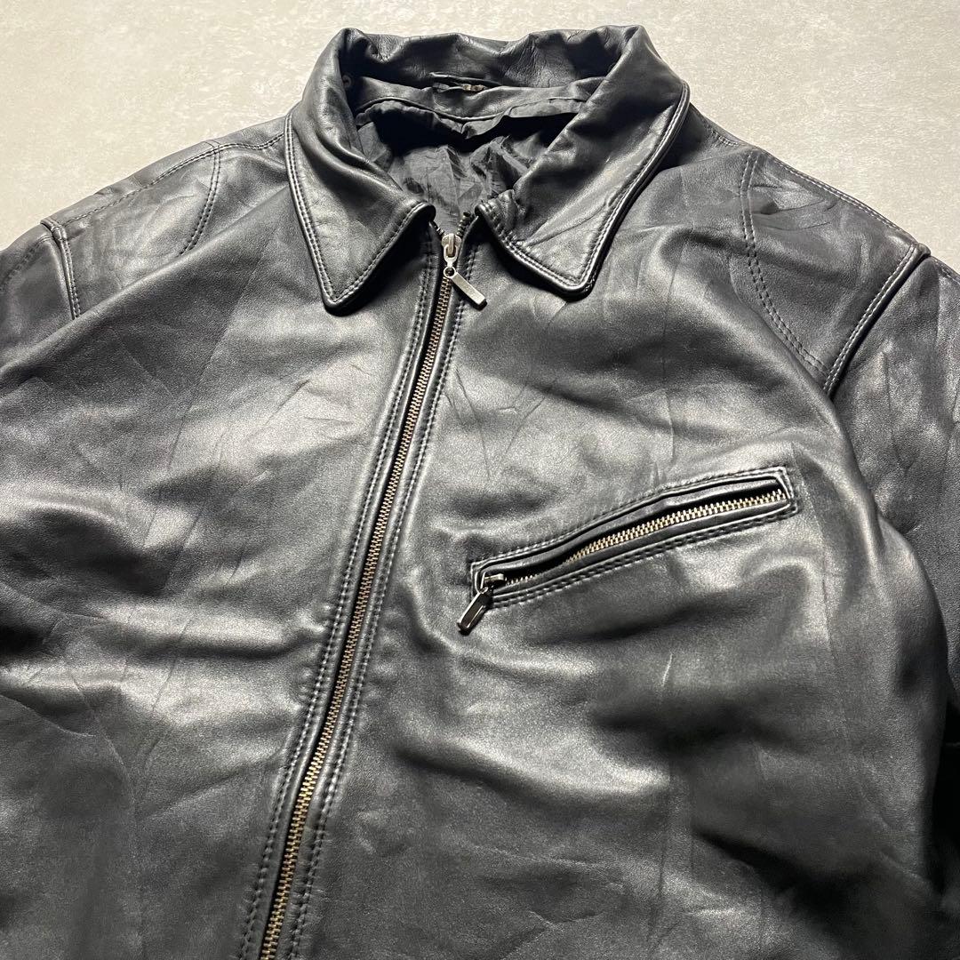 Shotavintageシングルライダースブラック黒スポーツジャケット革ジ