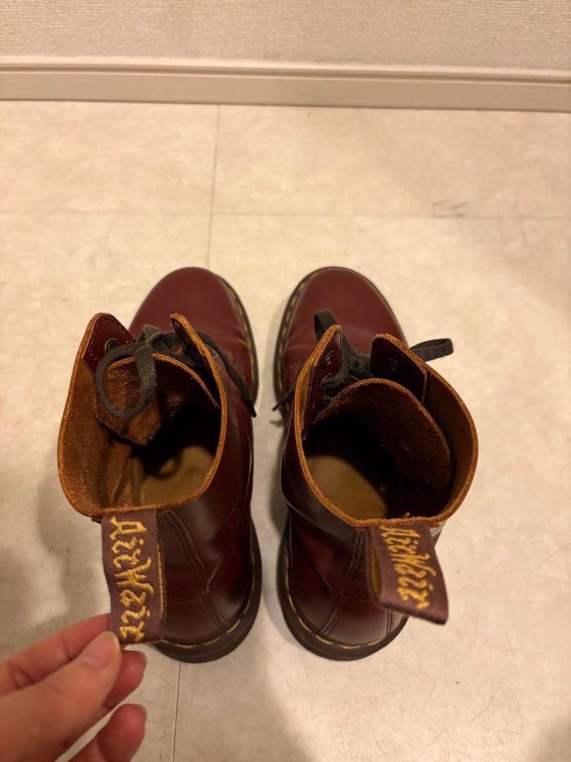 ドクターマーチン　Dr.Martens レザー ブーツ 8ホール　ボルドー