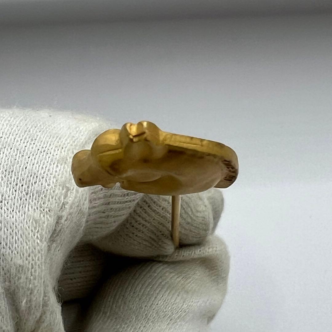 【極美品】エルメス ピンブローチ ホースヘッド 馬 シュバル ゴールド金具