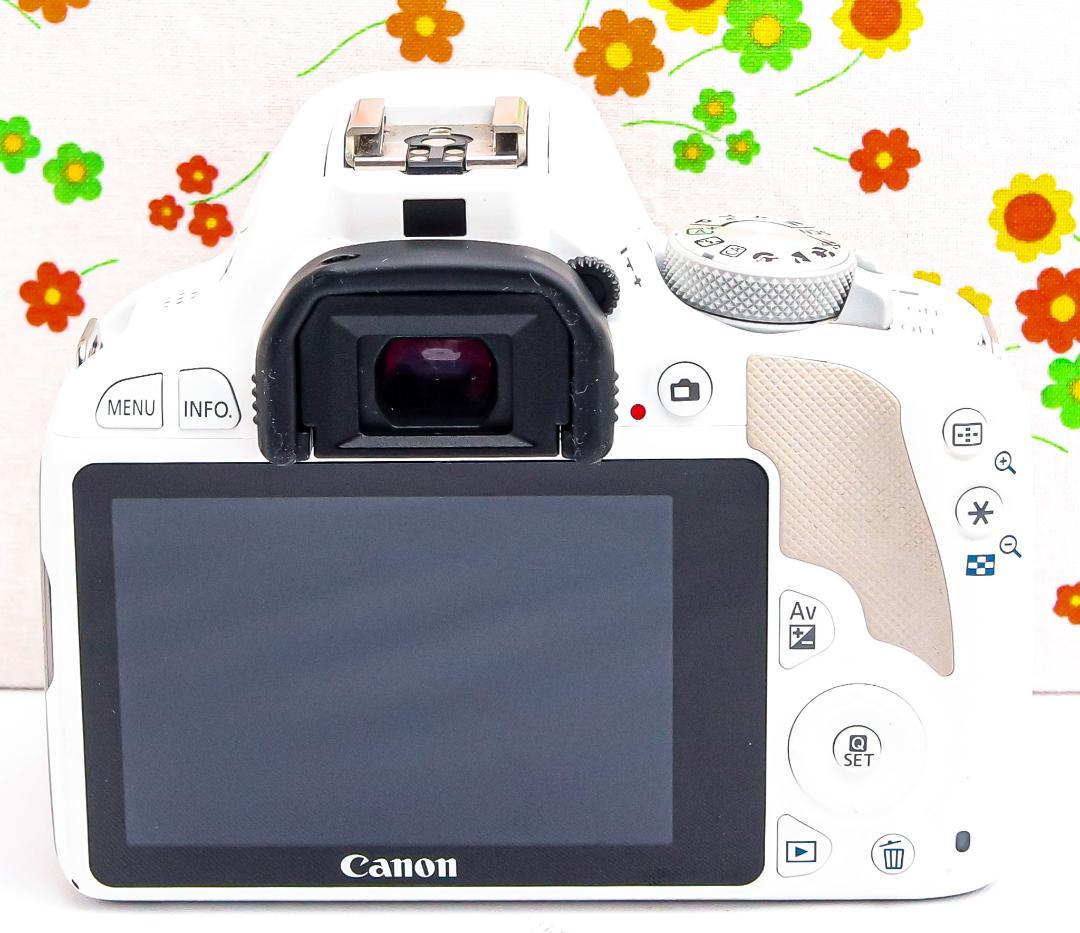 Canon kiss x7☆希少ホワイト☆スマホに転送☆高性能レンズ！