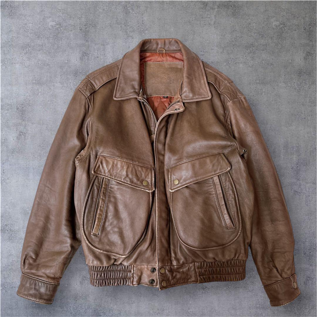 vintaga A-2 フライトジャケット レザージャケット　羊革　短丈　M
