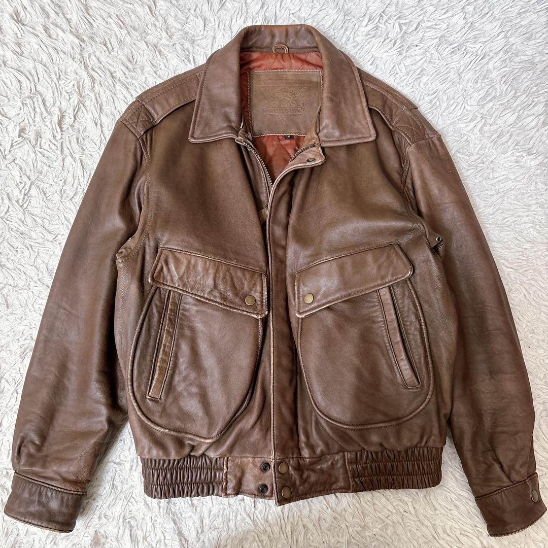 vintaga A-2 フライトジャケット レザージャケット　羊革　短丈　M