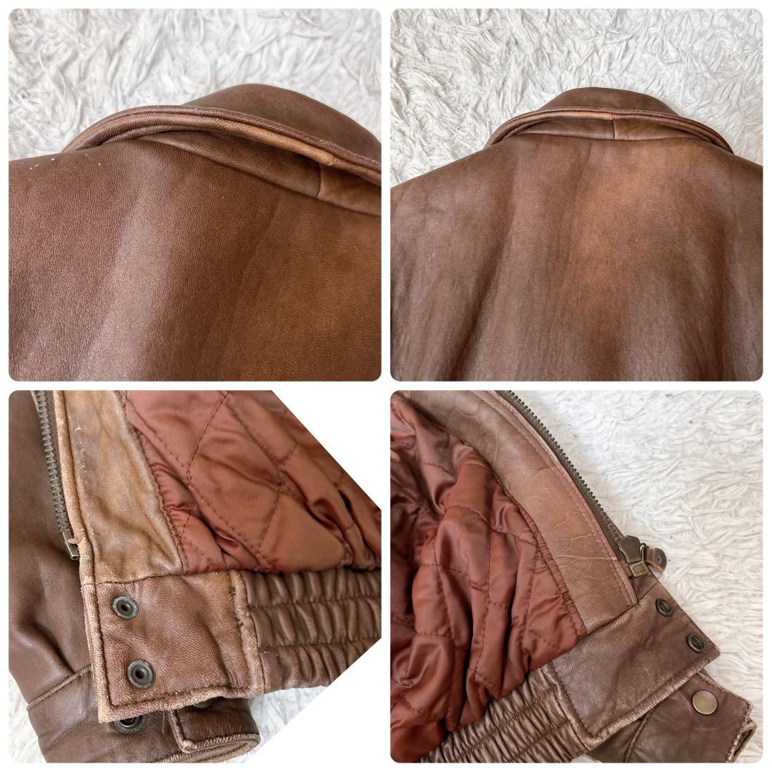 vintaga A-2 フライトジャケット レザージャケット　羊革　短丈　M