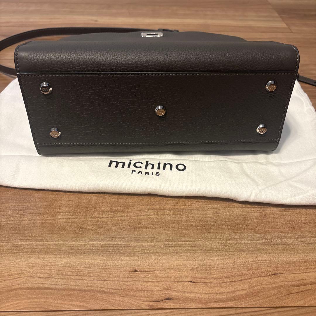 michino ハンドバッグ　ルテス　スモール　チャコールグレー