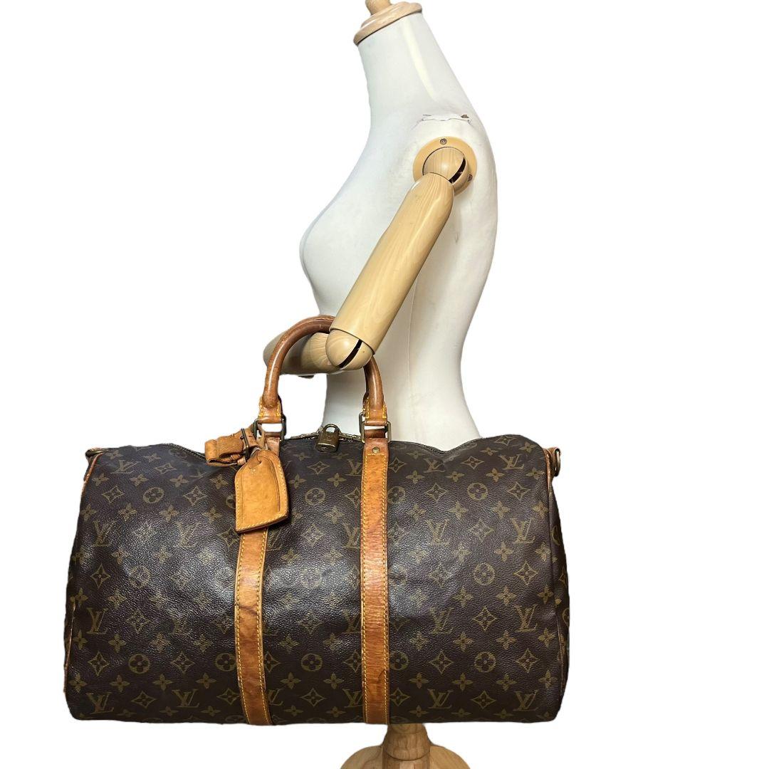 ルイヴィトン　キーポル45 バンドリエール モノグラム　ボストンバッグ 鑑定