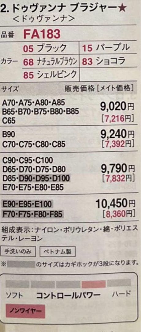 にしこ　シャルレ　ドゥヴァンナ　ブラ　F80 2枚