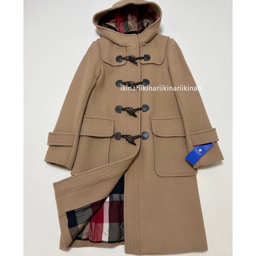 新品タグ付ブルーレーベル　定番エアリーメルトンロングダッフルコート36