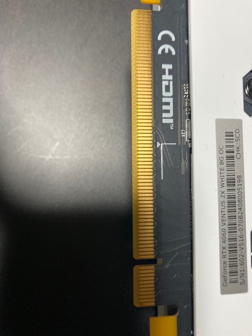 MSI RTX 4060 VENTUS 2X WHITE 8G OC 中古