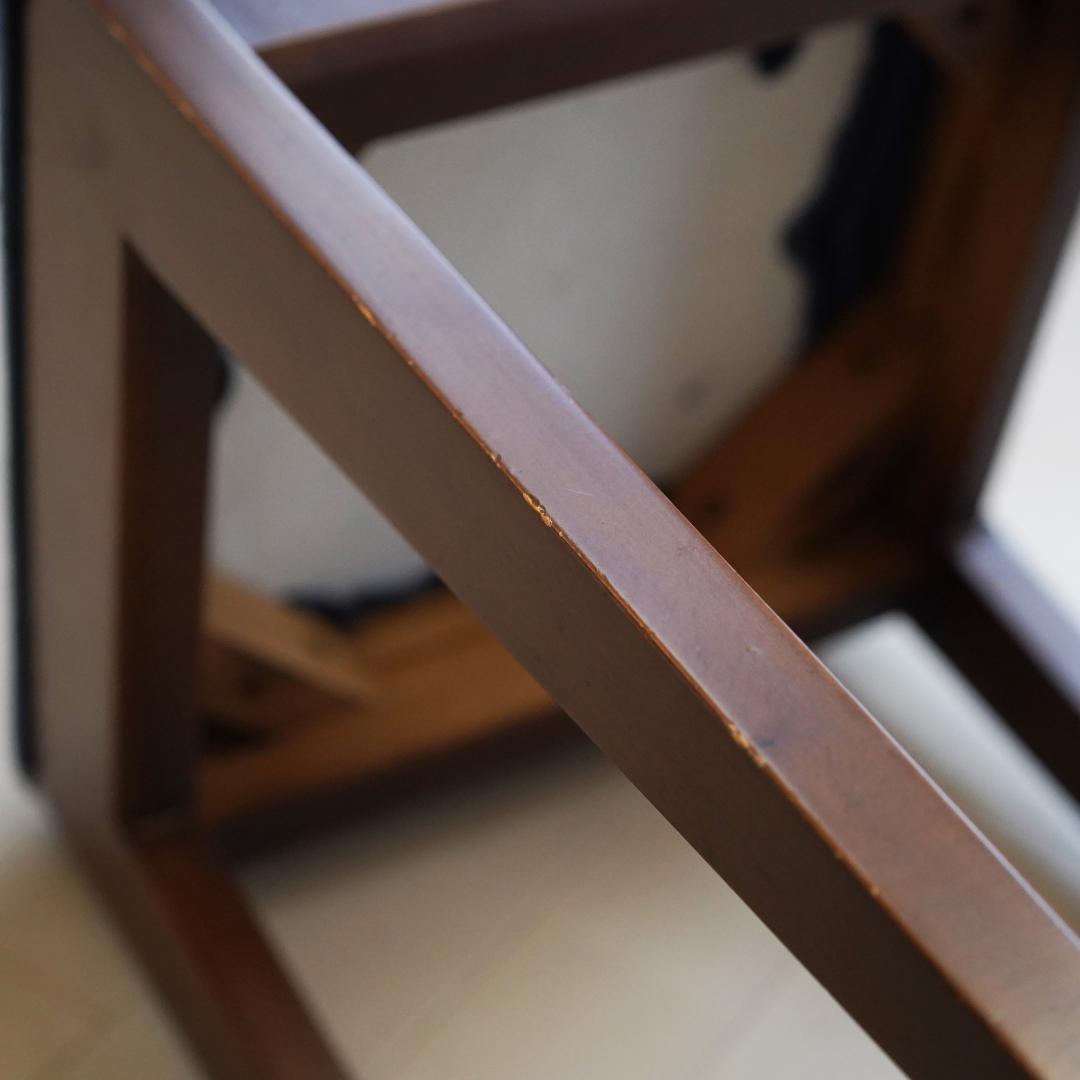 木製スツール　ストライプ／オットマン／ヴィンテージ