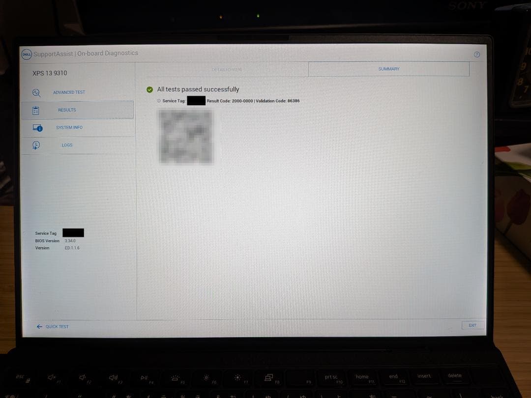 DELL XPS 13 9310 バッテリー交換済み