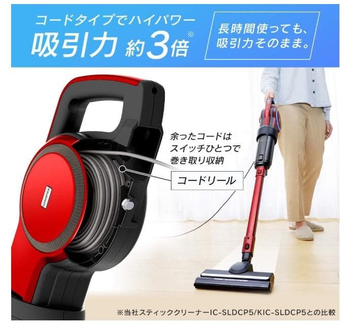 アイリスオーヤマ スティッククリーナー 紙パック式 軽量 2WAY