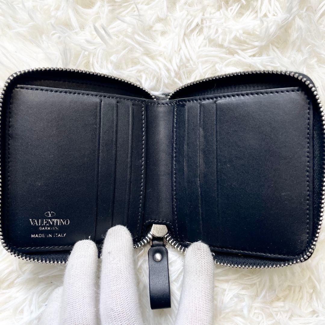 【付属品完備】ヴァレンティノ 財布 VLTN ブラック レザー