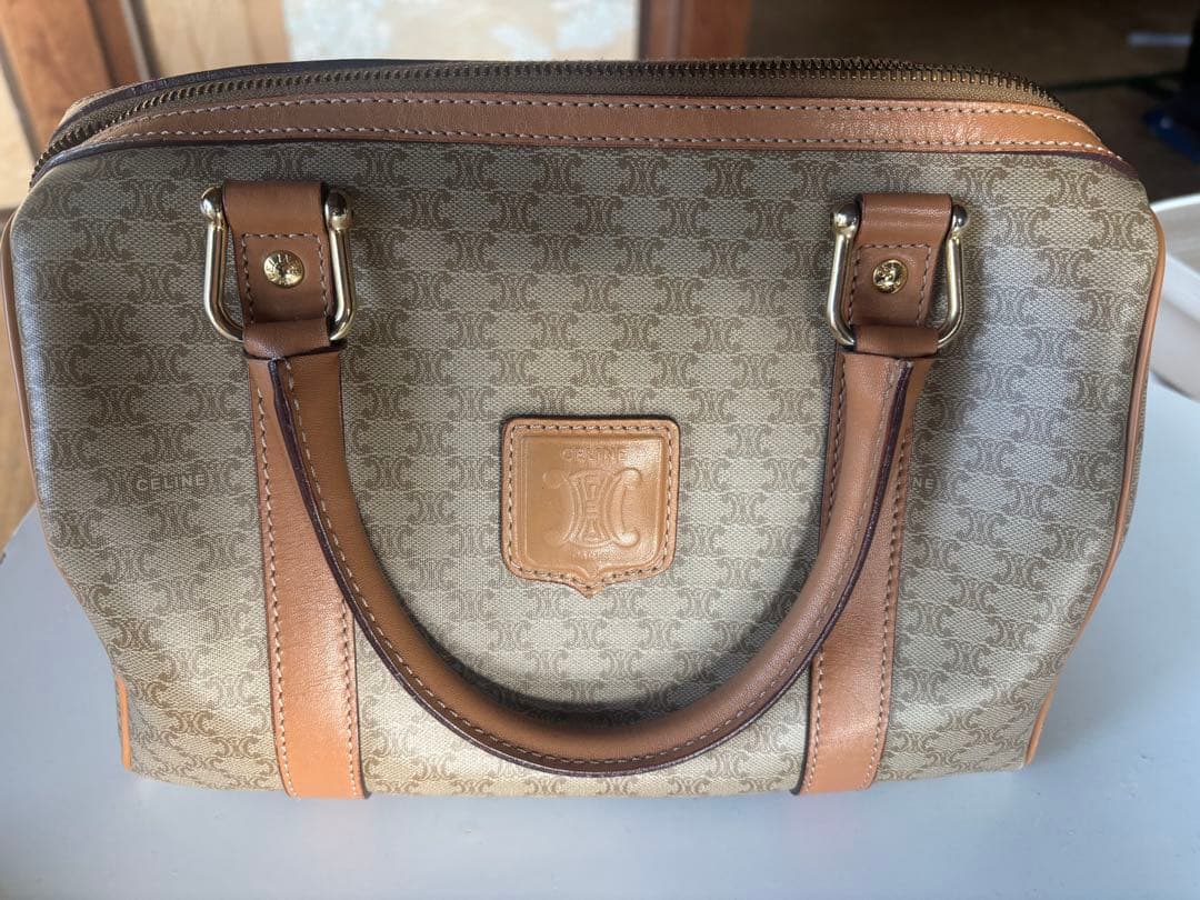 CELINE トリオンフ マカダム柄 ハンドバッグ