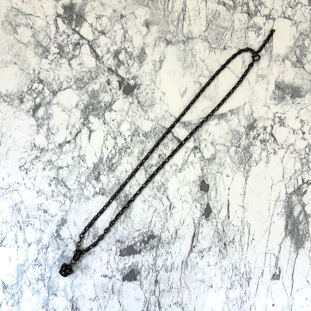 極美品✨ ロイヤルオーダー クラウン ネックレストップ ブラック チェーン