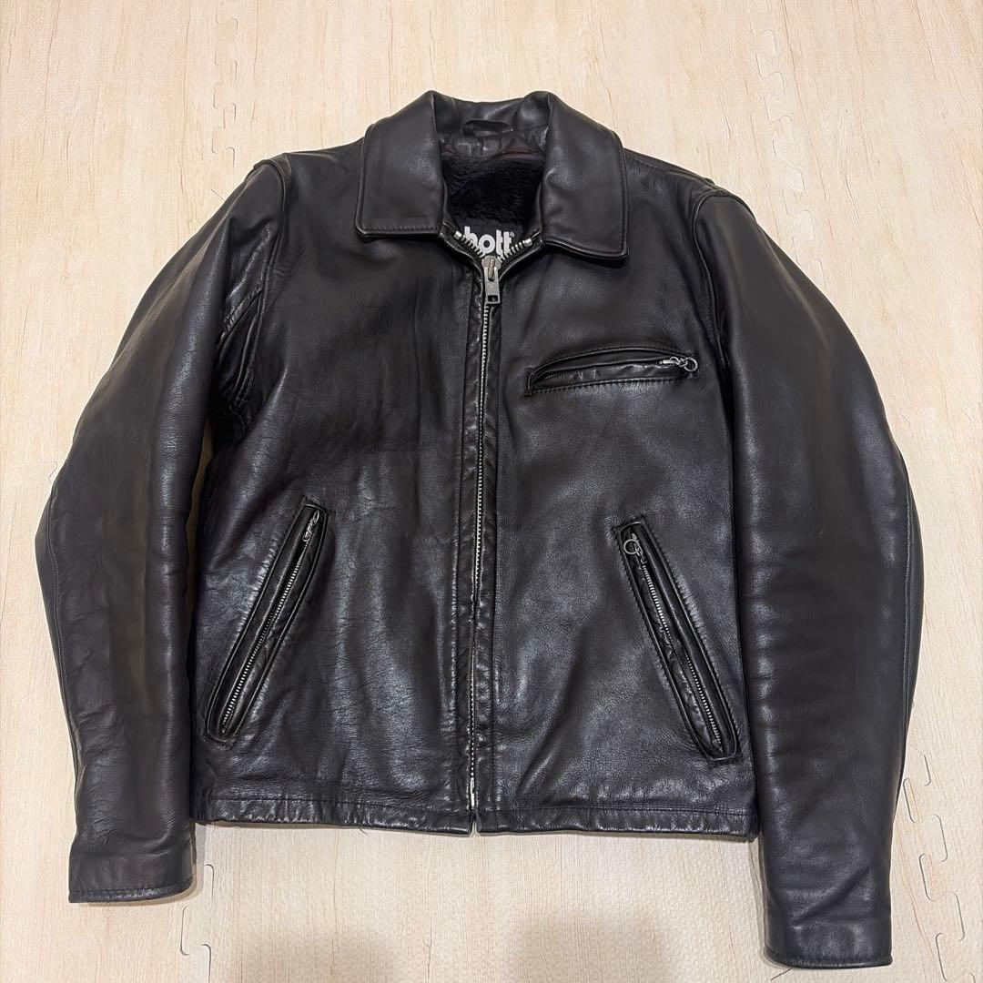品番 Schott 643 レザー シングルライダース 34 ボアライナー