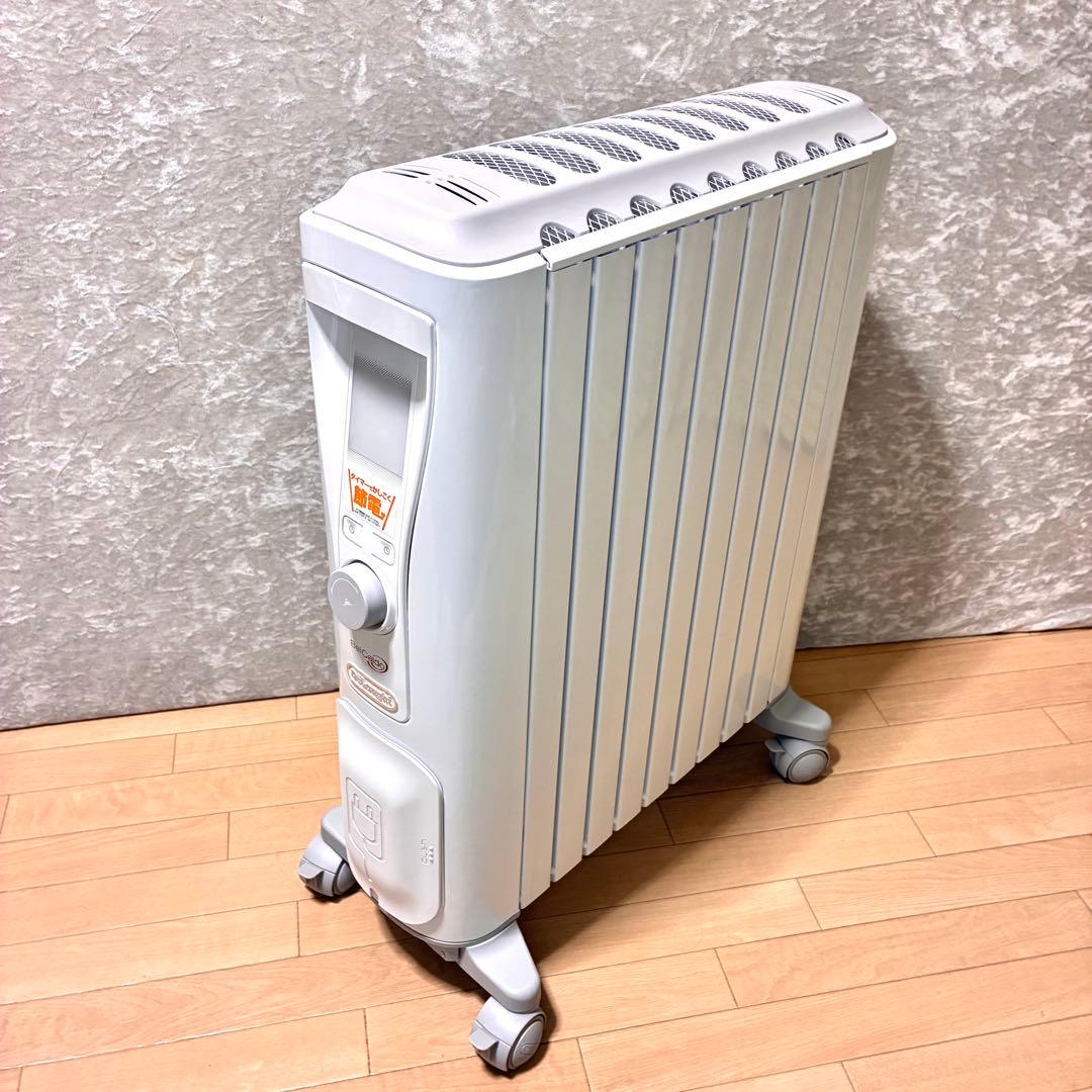 【美品】デロンギ RHJ75V0915-GY オイルヒーター　説明書 リモコン付