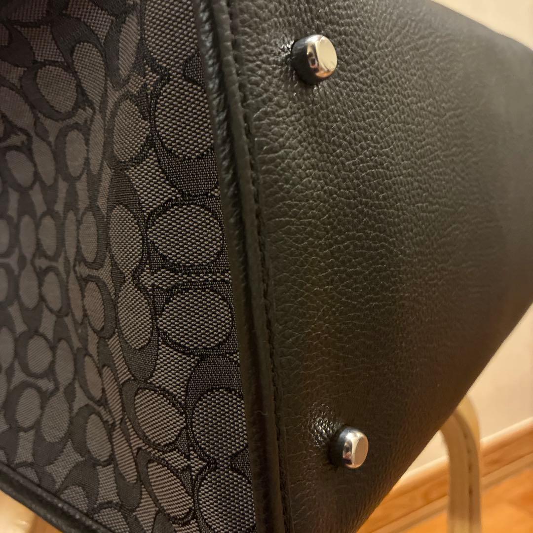 milk COACH トートバッグ ロゴ ストライプ