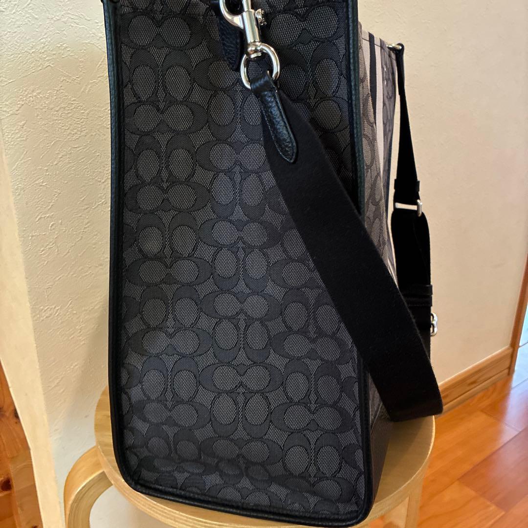 milk COACH トートバッグ ロゴ ストライプ