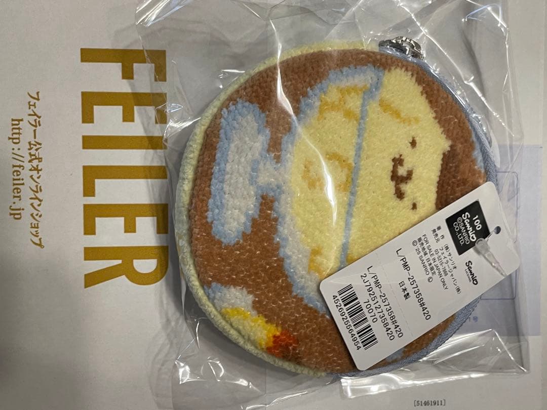 フェイラー　ポムポムプリン　ポーチ　新品　サークルポーチ　サンリオ