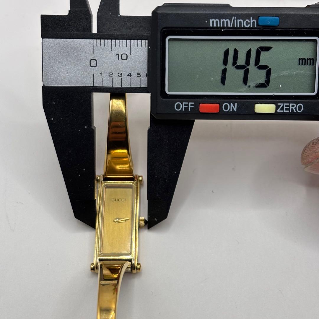 稼働品☆箱付　GUCCIグッチ　1500 ゴールド　金文字盤　レディース腕時計