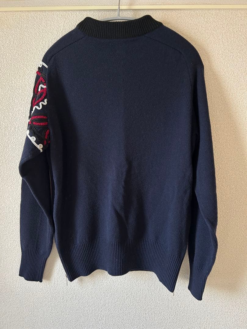 サカイ　ペイズリー　刺繍　ニット