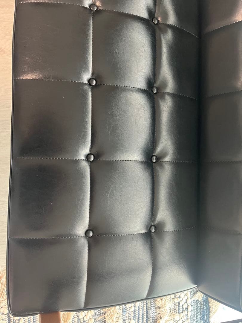 カリモクKチェア2シーター　ブラック