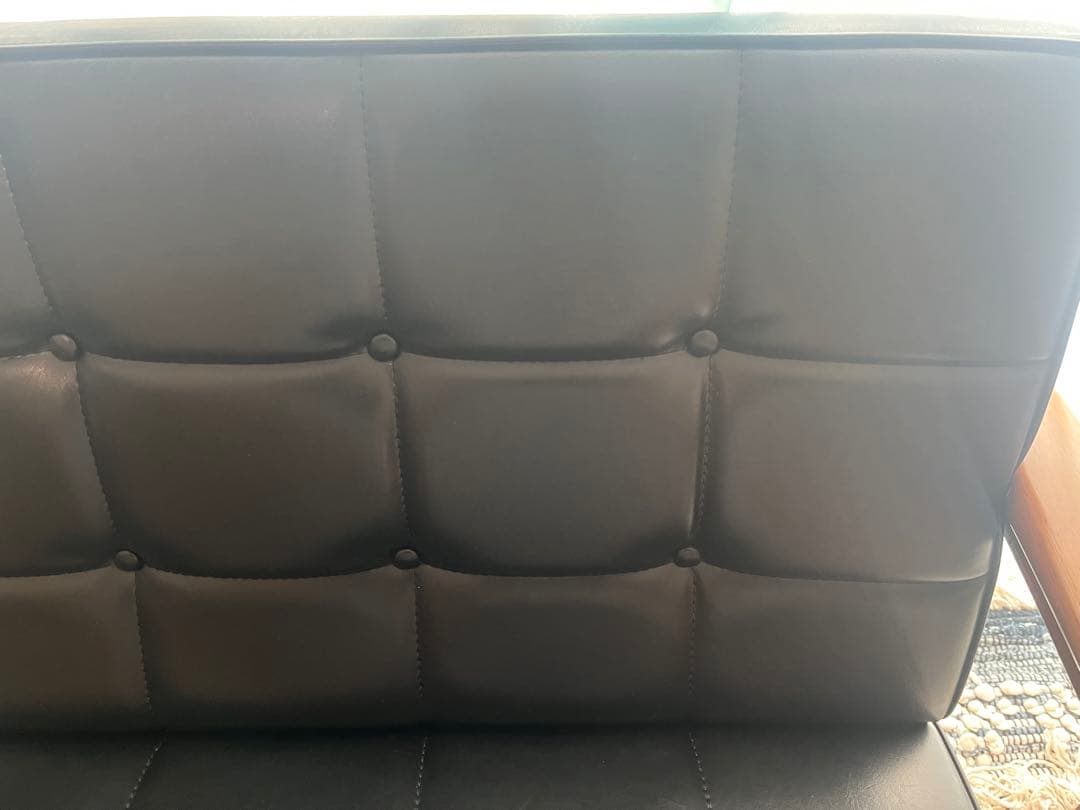 カリモクKチェア2シーター　ブラック