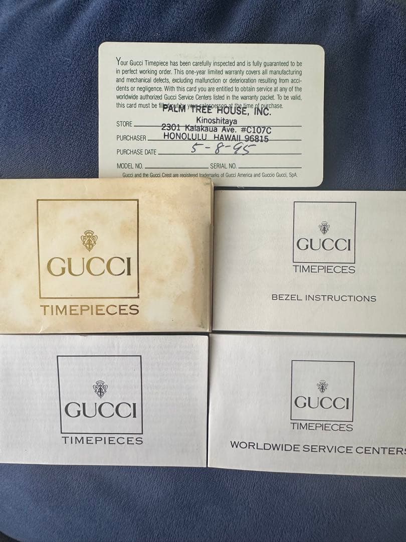 GUCCI チェンジベゼル・6色替えベゼル・箱付き・ギャランティカード付【稼働】