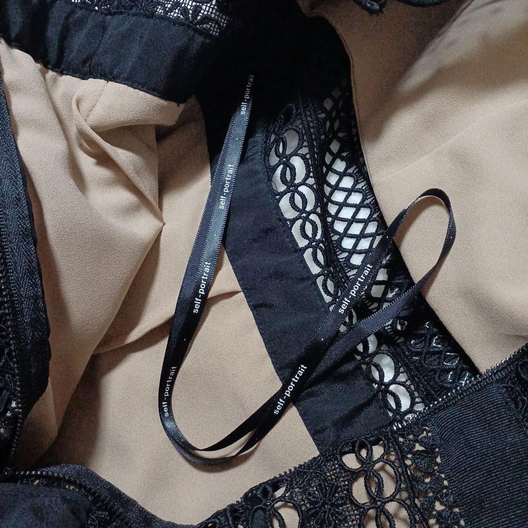 セルフポートレート self-portrait ドレス　ティアードワンピース　黒