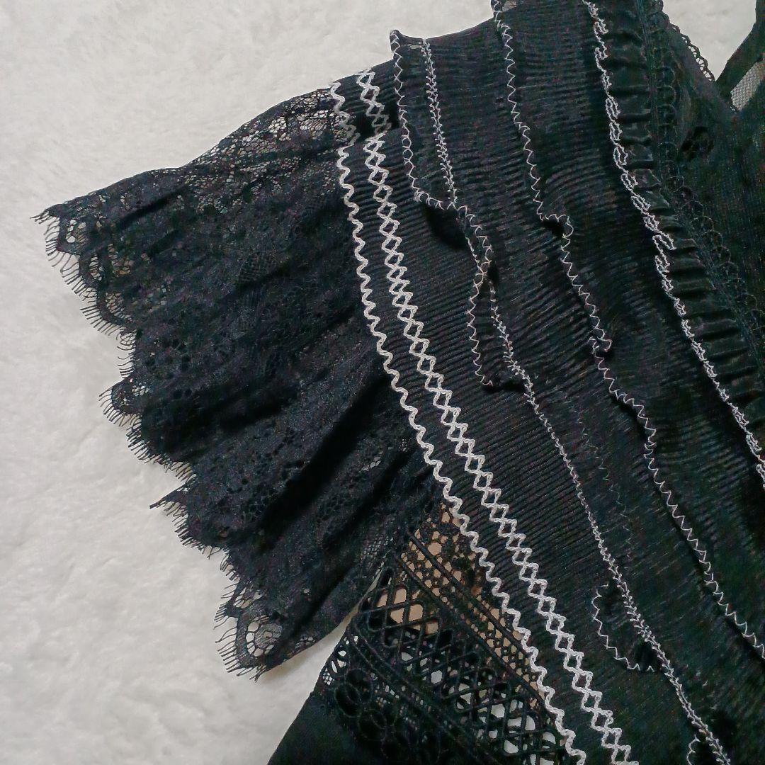 セルフポートレート self-portrait ドレス　ティアードワンピース　黒