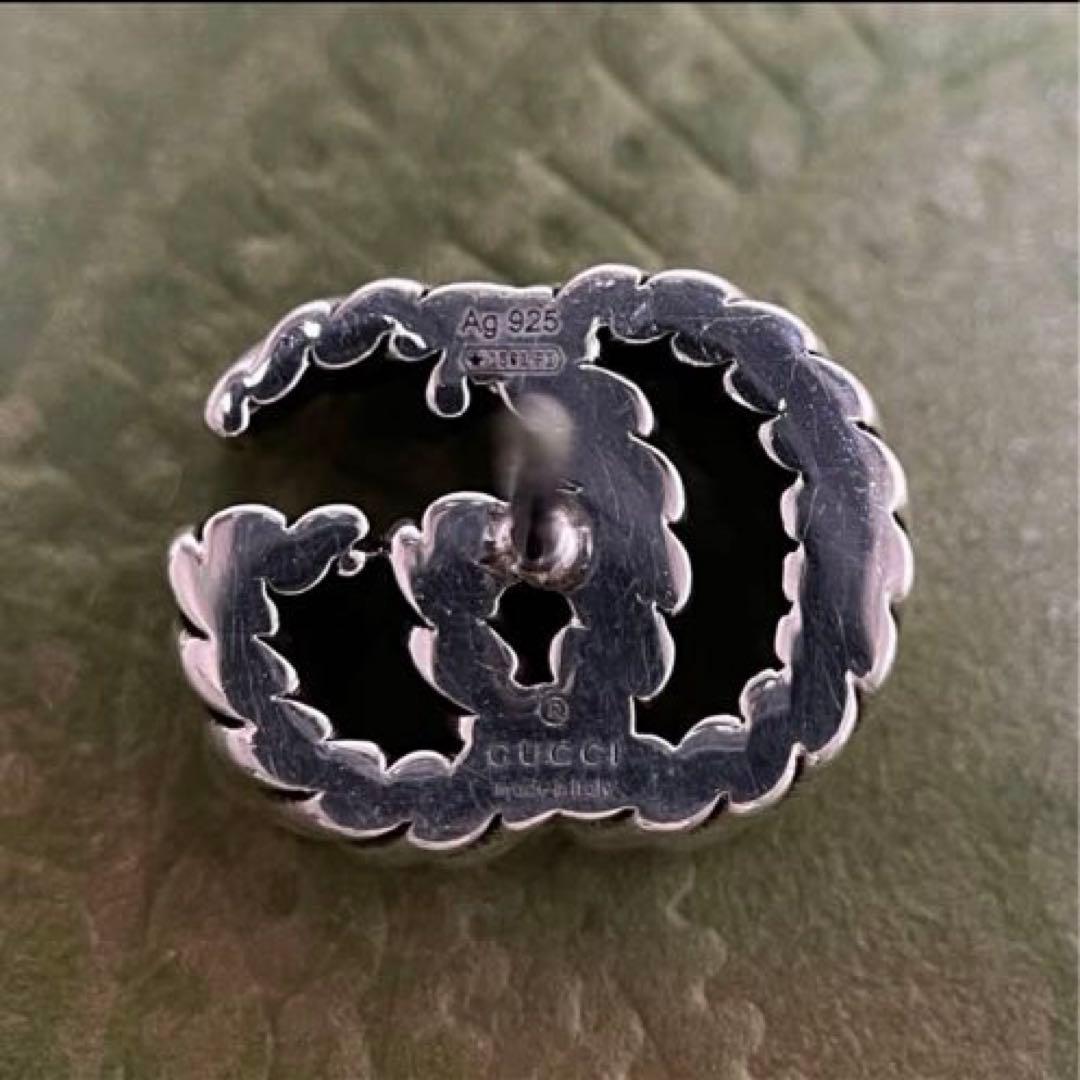 【極美品】グッチ　マーモントGG ツイストピアス片耳　メンズ/レディース　燻