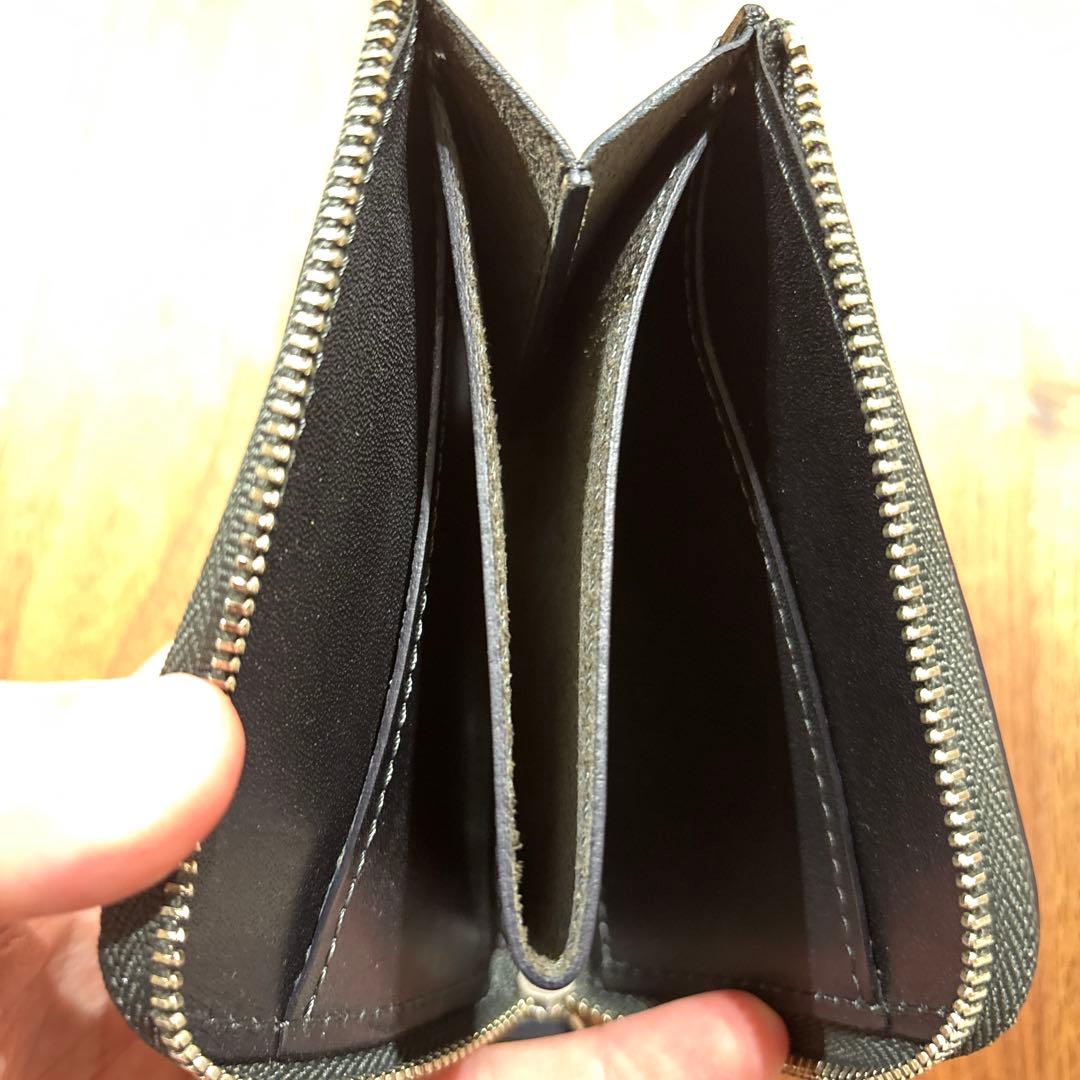 土屋鞄　ハンディ　Lファスナー ウォレット　コンパクト財布 グリーン