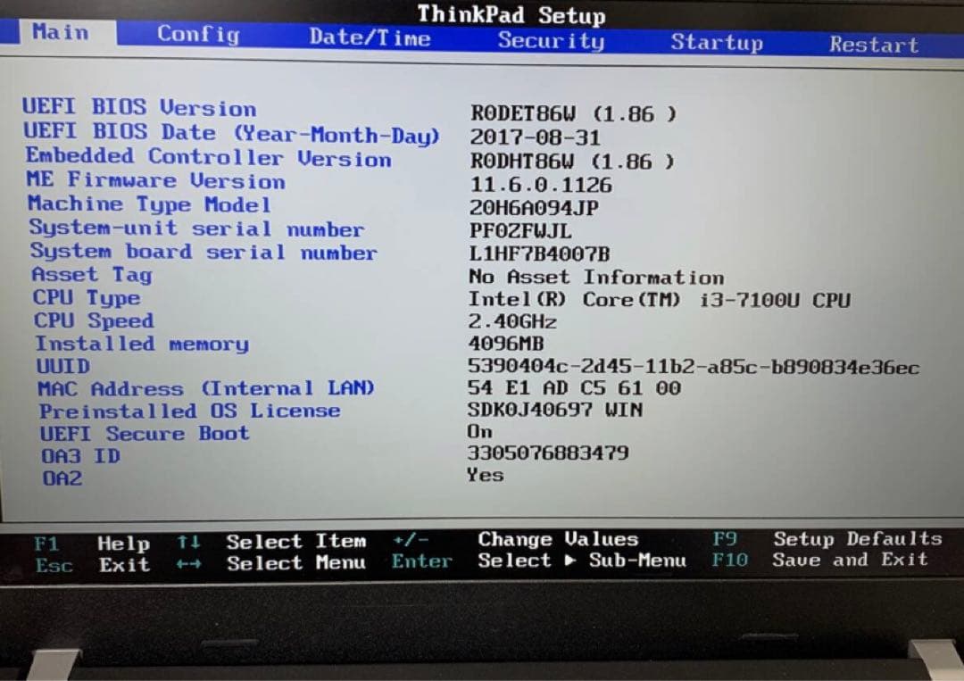 一部動作未確認　★Lenovo ThinkPad E570 TP00084A