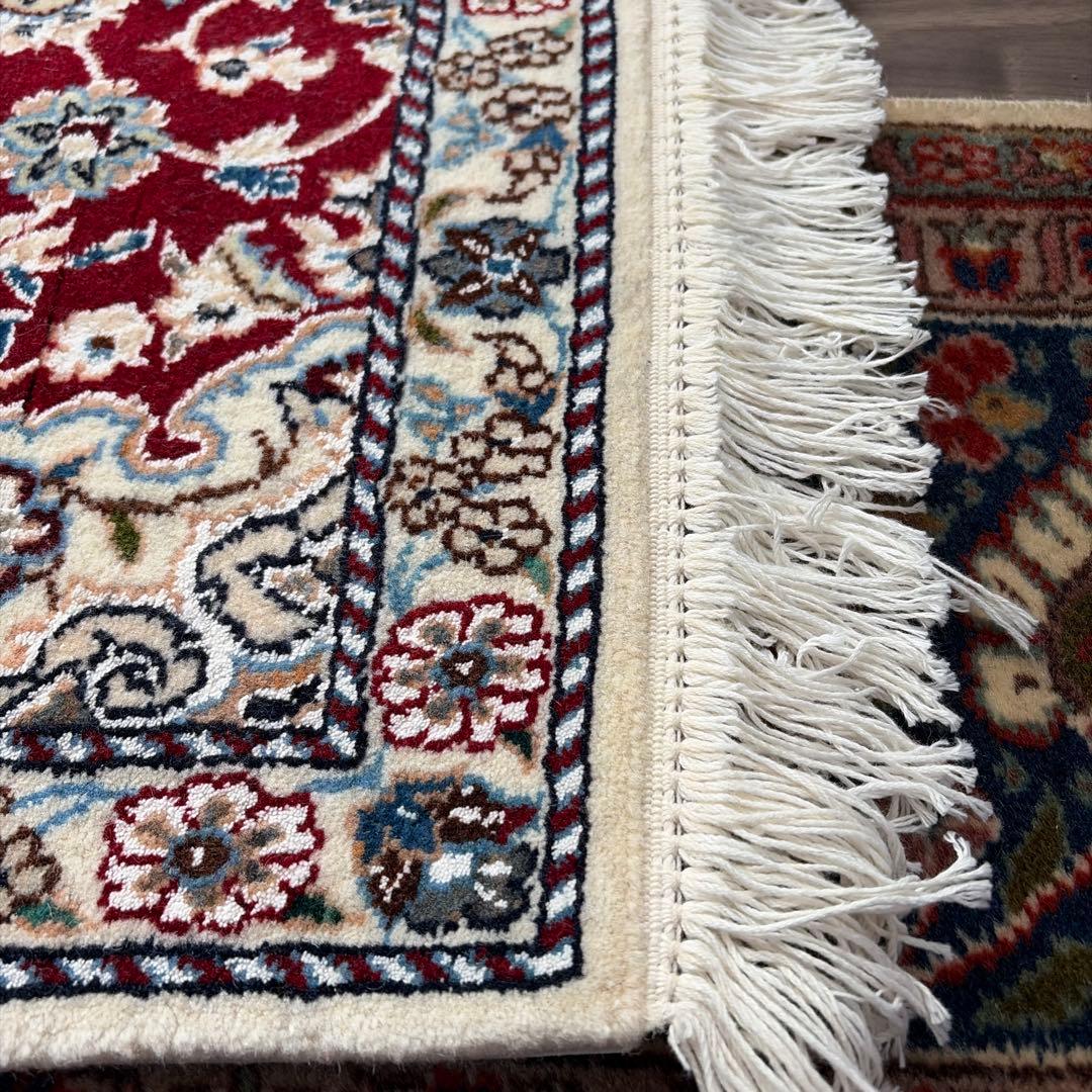 専用出品　ペルシャ絨毯　ナイン産9la約203cm×61cm 未使用に近い美品