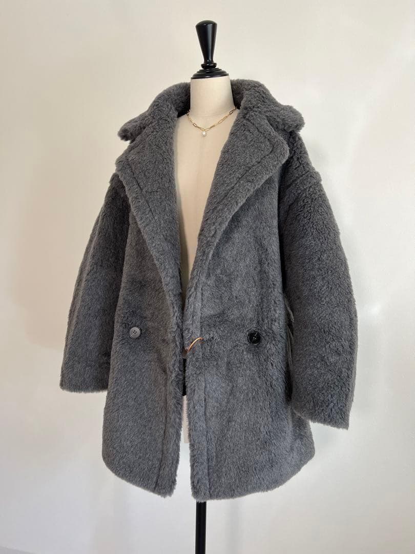 新型最新作❗️新品未使用 ベアショート丈 テディコート グレー