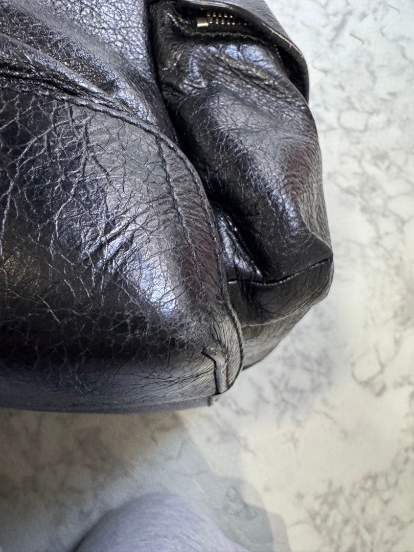 BALENCIAGA 黒 レザー バックパック