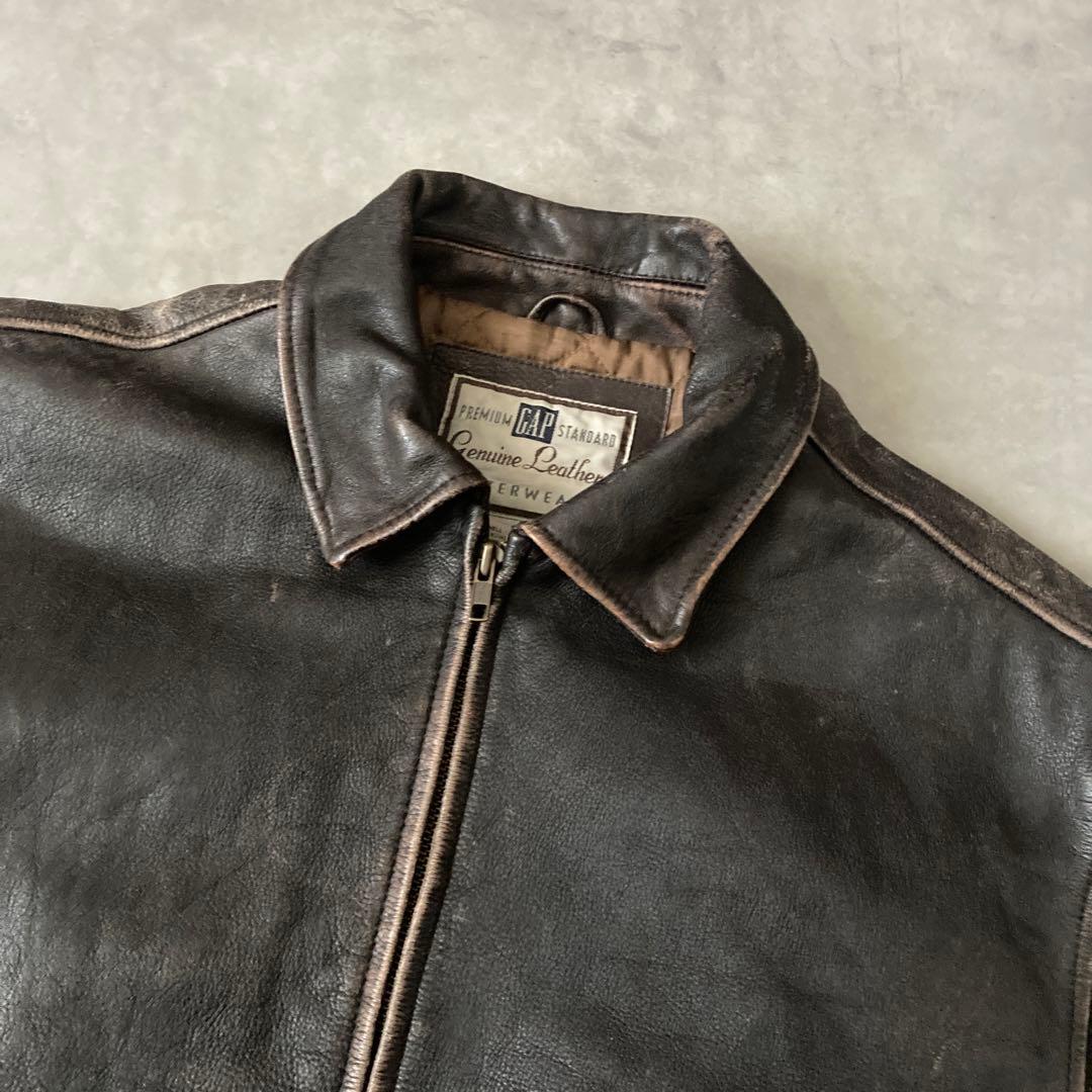 ジャケット・アウター 1990s OLD GAP ZIP UP LEATHER JACKET