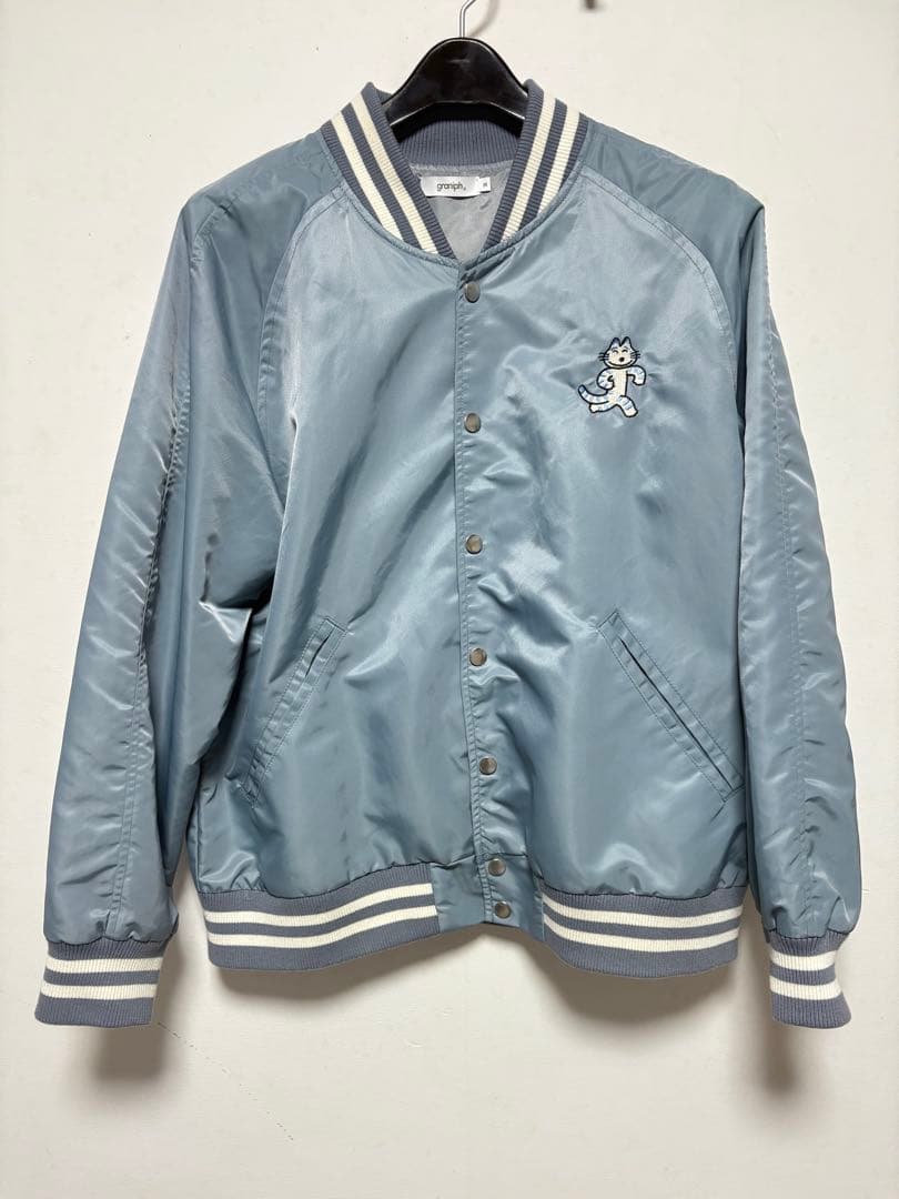 プ*す様 11ぴきのねこ グラニフ graniph スタジャン ブルー 馬場のぼ