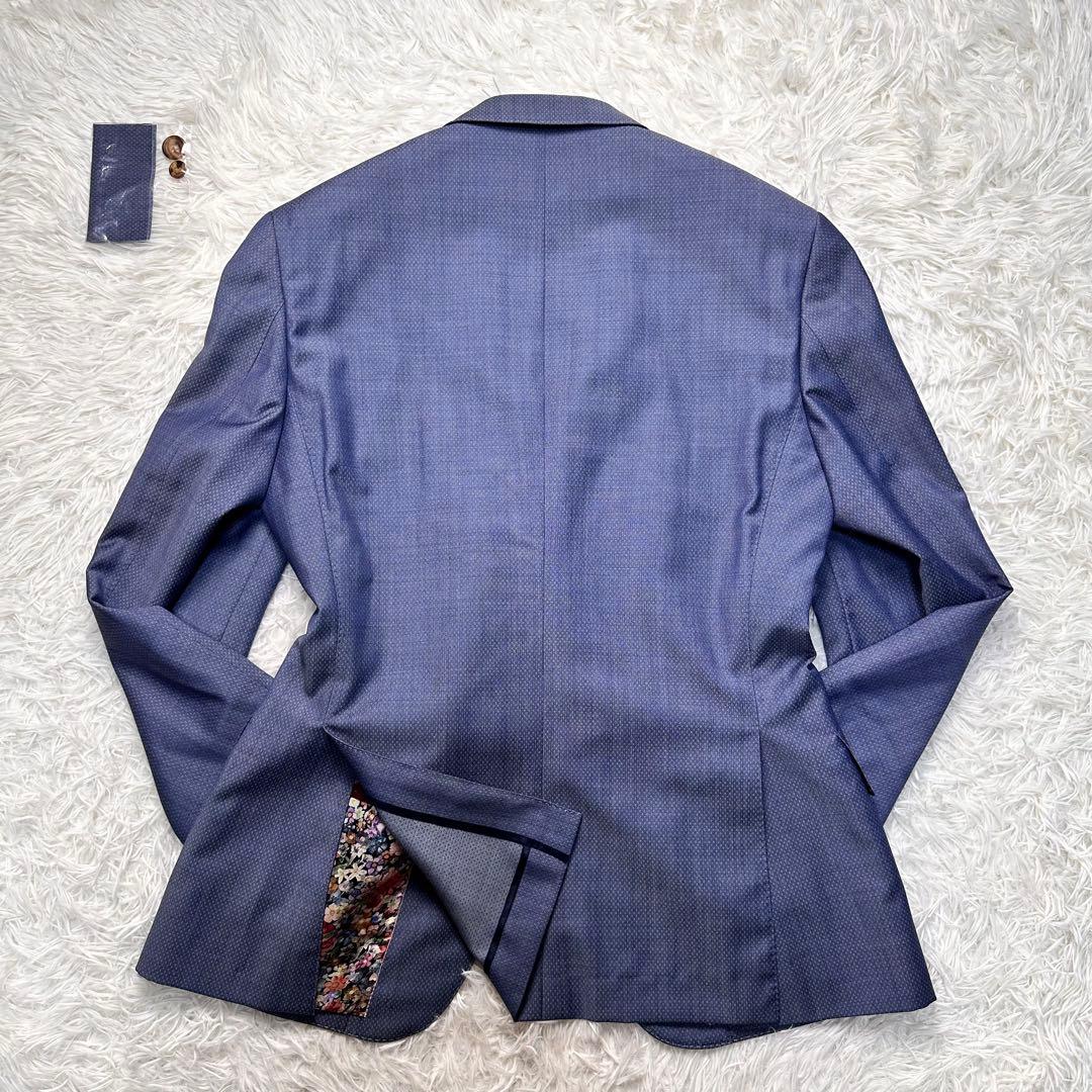 希少品 未使用級 ポールスミス ディファビオ生地 花柄 ブルー M ジャケット