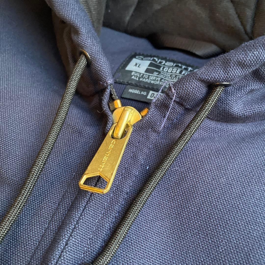 【USA製 XL】カーハート アクティブジャケット ダークネイビー J140