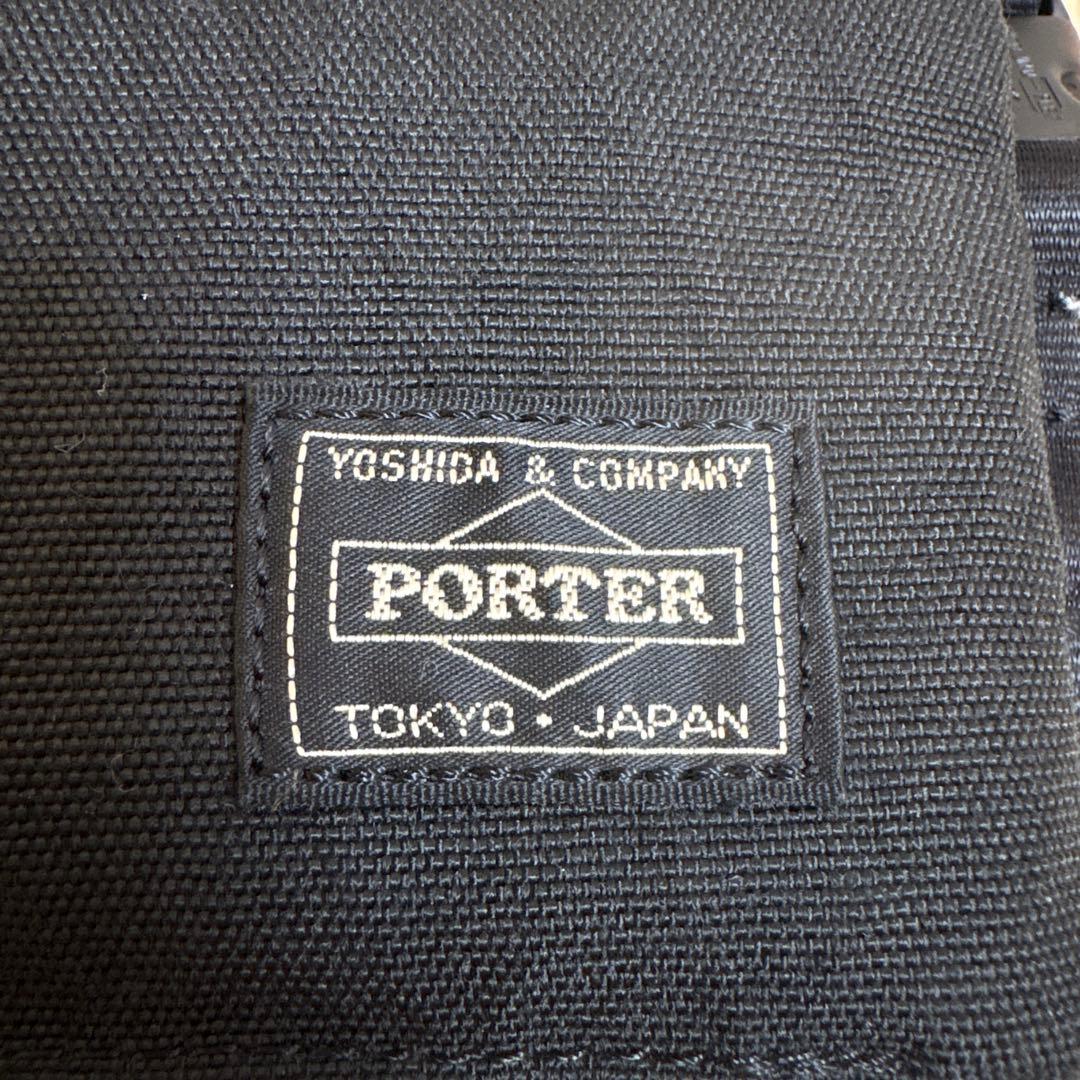 【美品】定価27,500 PORTER ポーター ハイブリッド サコッシュ　黒
