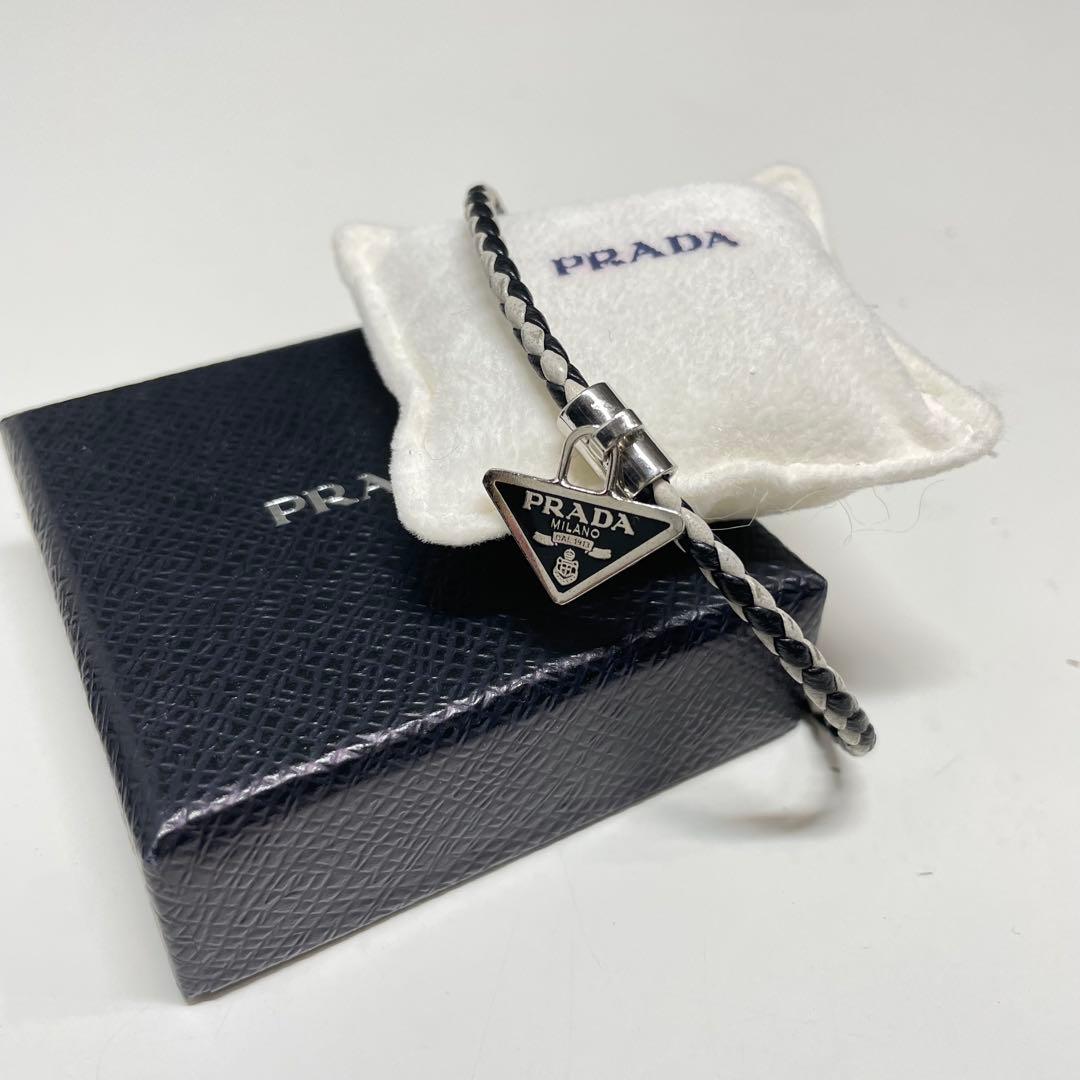さ*郎様 PRADA 編み込みレザーブレスレット