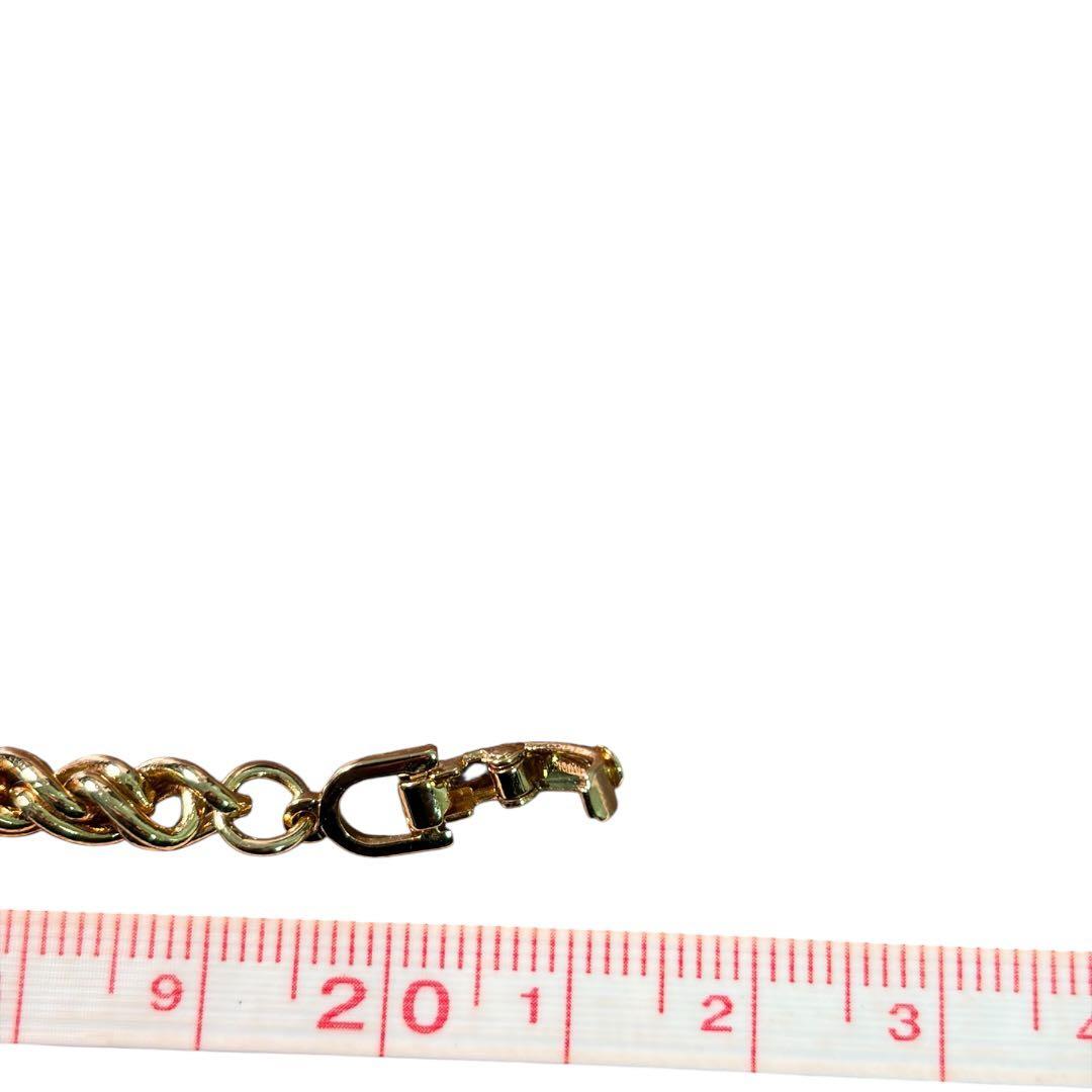 89　極美品　ディオール　ゴールド ツイストデザイン ブレスレット