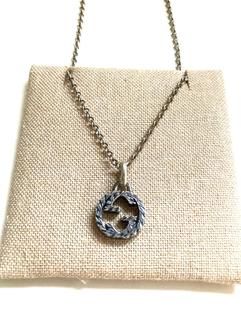 GUCCI インターロッキングG/ネックレス/SV925