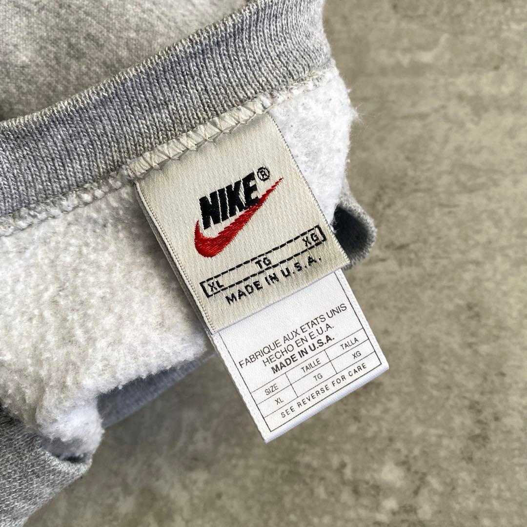 神シルエット 90s NIKE 銀タグ スウッシュ スウェット USA製 XL